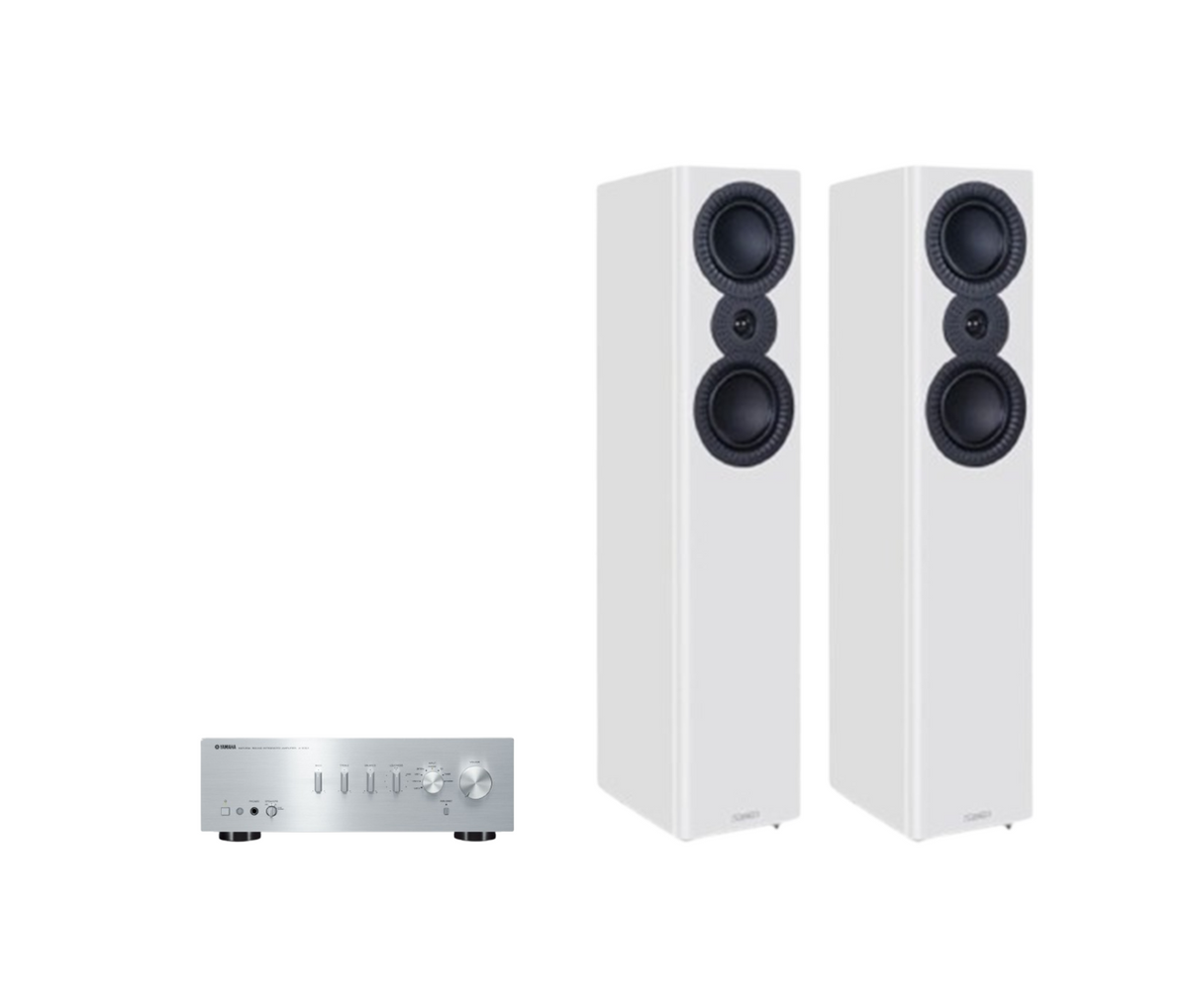 Yamaha A-S501 Hi-Fi Stereo Amplifier + Mission LX-4 MKII Floor Standing Speakers Package and 5 metres Classic 79 Strand