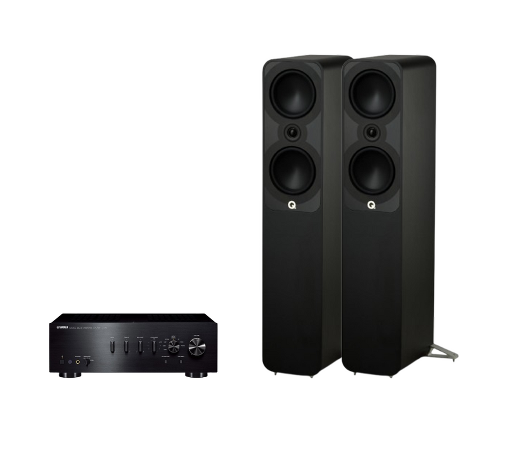 Yamaha A-S701 Hi-Fi Stereo Amplifier + Q Acoustics 5050 Floor Standing Speakers Package and 5 metres Classic 79 Strand