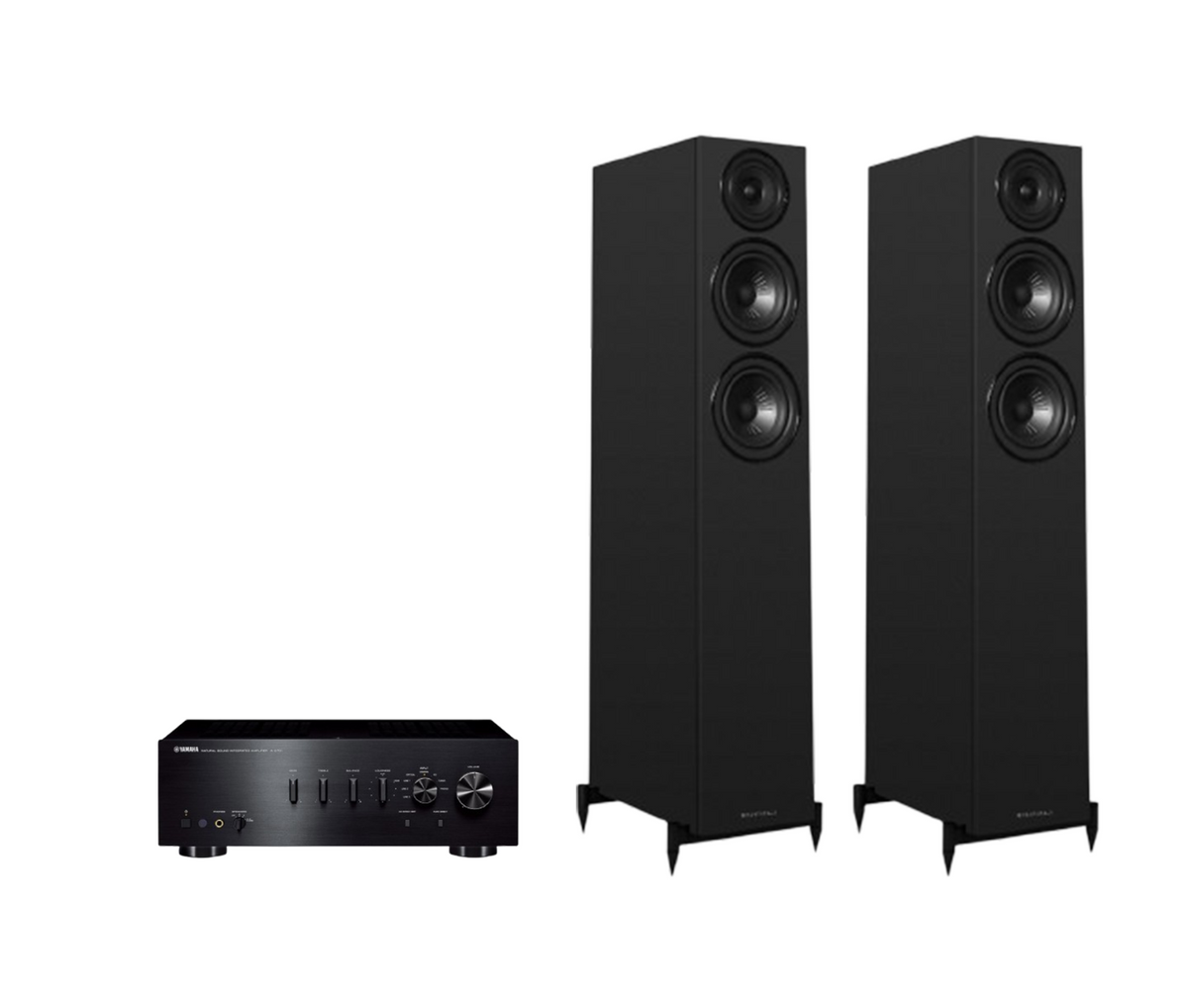 Yamaha A-S701 Hi-Fi Stereo Amplifier + Wharfedale Diamond 12.3i Floor Standing Speakers Package and 5 metres Classic 79 Strand