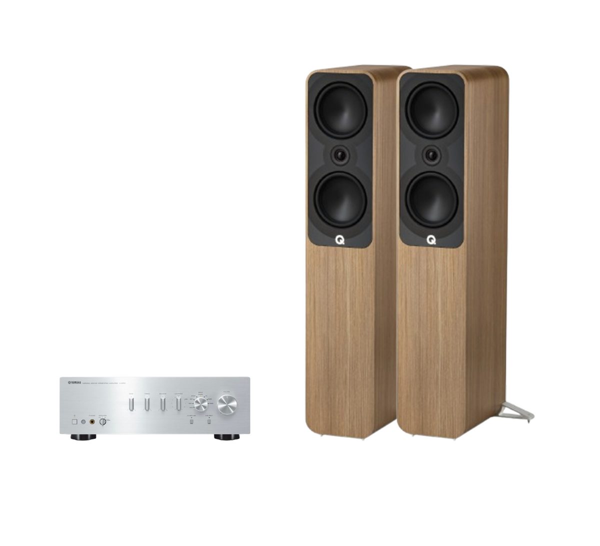 Yamaha A-S701 Hi-Fi Stereo Amplifier + Q Acoustics 5050 Floor Standing Speakers Package and 5 metres Classic 79 Strand