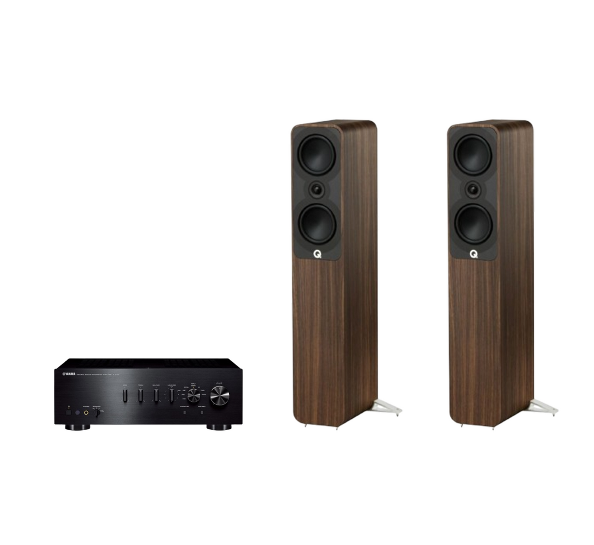 Yamaha A-S701 Hi-Fi Stereo Amplifier + Q Acoustics 5040 Floor Standing Speakers Package and 5 metres Classic 79 Strand