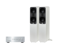 Yamaha A-S701 Hi-Fi Stereo Amplifier + Q Acoustics 5050 Floor Standing Speakers Package and 5 metres Classic 79 Strand