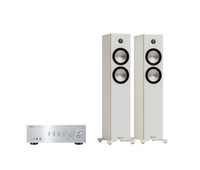 Yamaha A-S701 Hi-Fi Stereo Amplifier + Monitor Audio Bronze 300 7G Floor Standing Speakers Package and 5 metres Classic 79 Strand