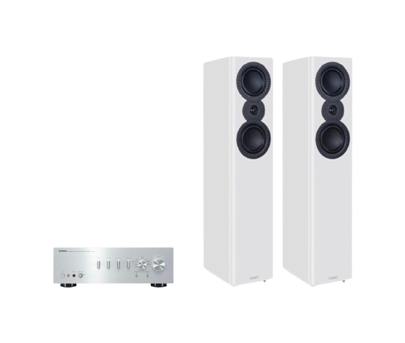 Yamaha A-S701 Hi-Fi Stereo Amplifier + Mission LX-4 MKII Floor Standing Speakers Package and 5 metres Classic 79 Strand