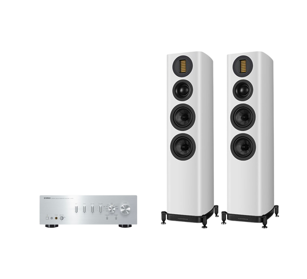 Yamaha A-S701 Hi-Fi Stereo Amplifier + Wharfedale Evo 5.3 Floor Standing Speakers Package and 5 metres Classic 79 Strand