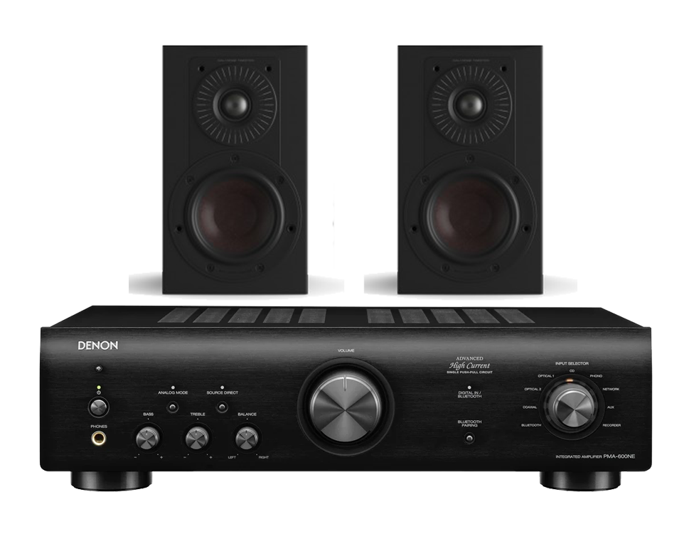 Denon PMA-600NE Integrated Amplifier + Dali Opticon 1 Mk2 Stand Mount Speakers