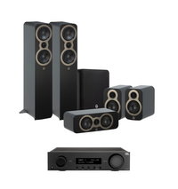 JBL MA510 5.2 8K AV Receiver + Q Acoustics 3050C 5.1 Cinema Pack with Q SUB100 10" Subwoofer Bundle