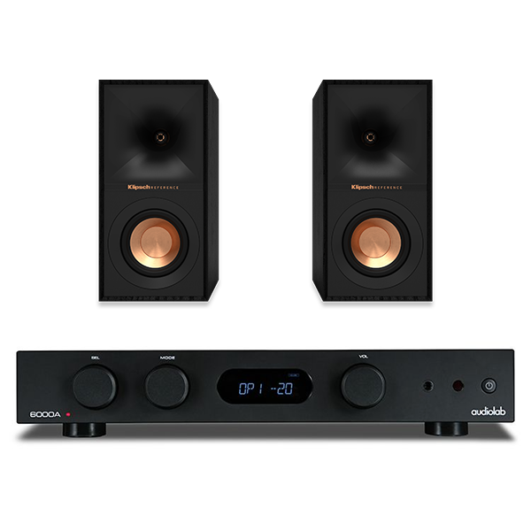 Audiolab 6000A Mk2 - Integrated Amplifier + Klipsch R-40M Bookshelf Speakers