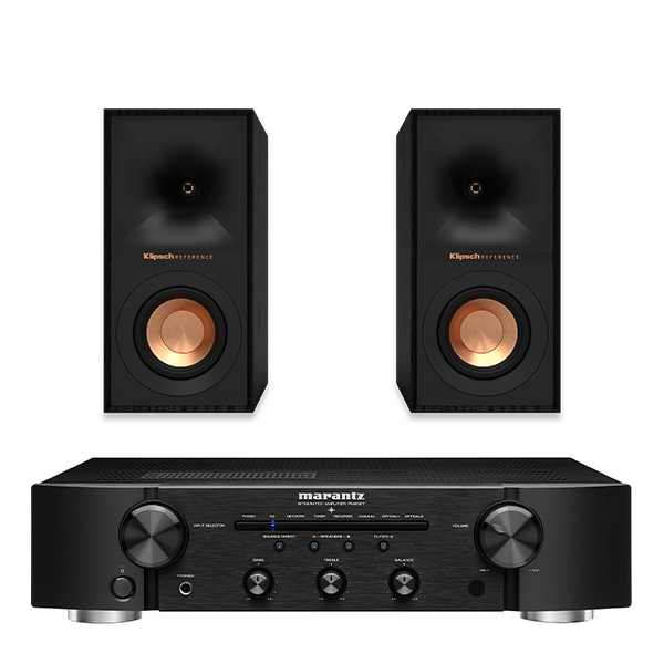 Marantz PM6007 Integrated Amplifier + Klipsch R-40M Bookshelf Speakers