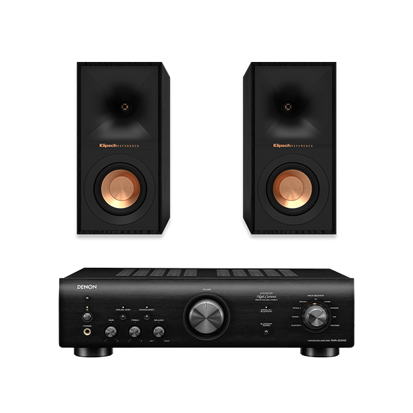 Denon PMA-600NE - Integrated Amplifier + Klipsch R-40M Bookshelf Speakers