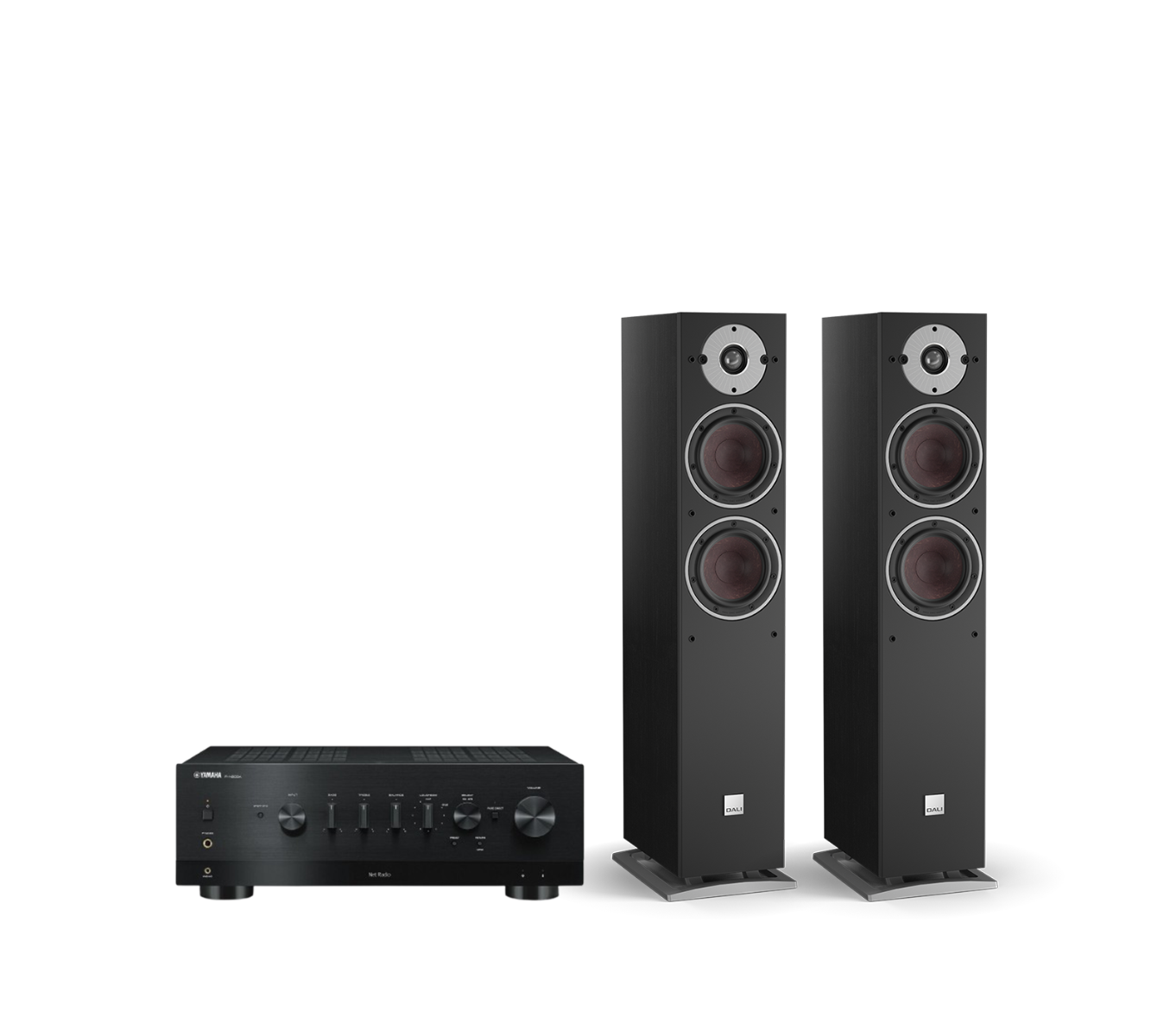 Yamaha R-N800A Network Receiver Amplifier + Dali Oberon 5 Floorstanding Speakers