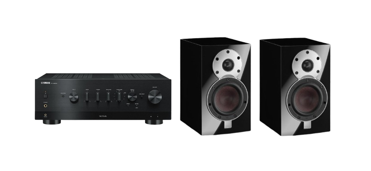 Yamaha R-N1000A Network Receiver Amplifier + Dali Menuet Bookshelf Speakers