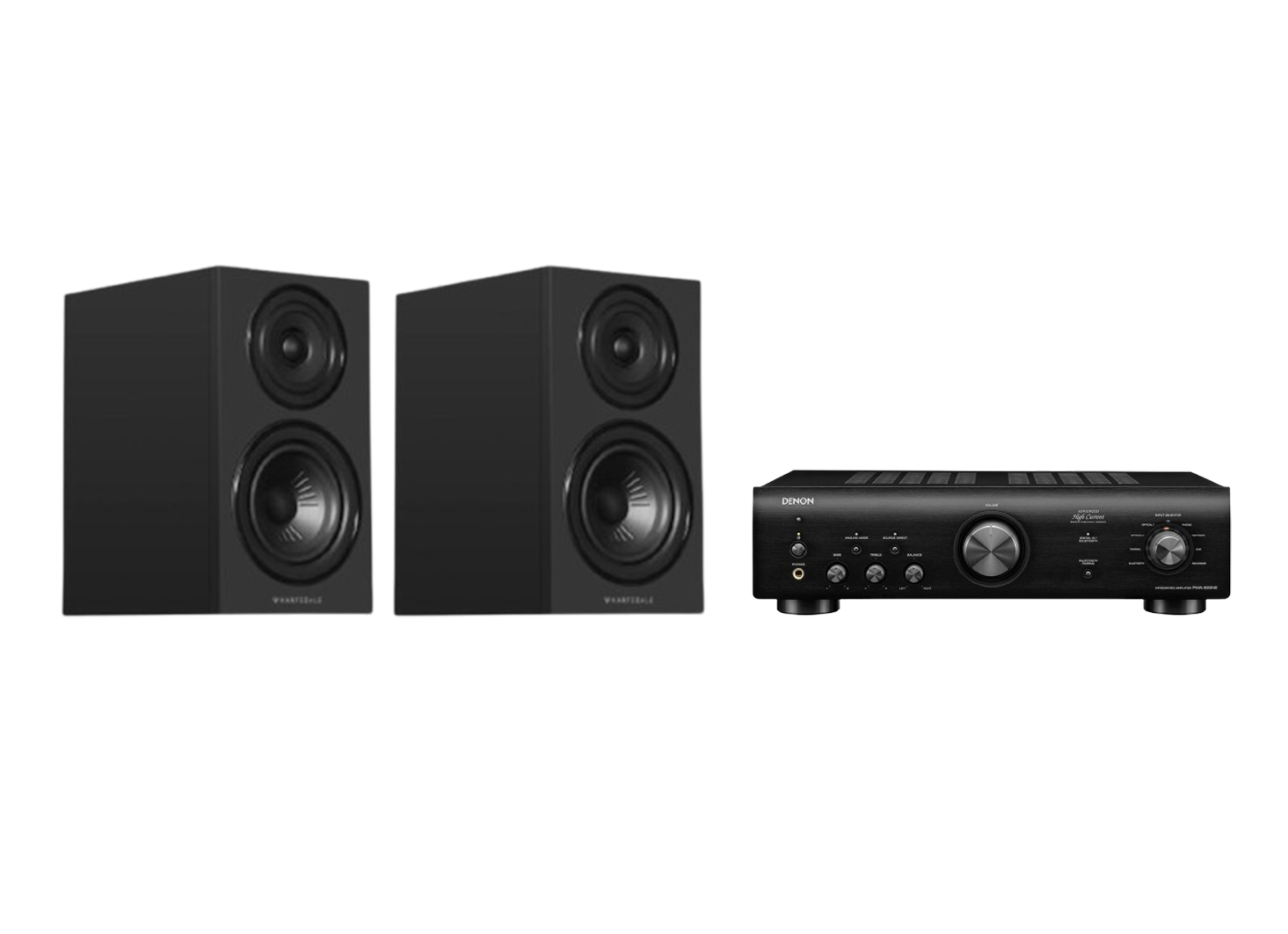 Wharfedale Diamond 12.1i Bookshelf Speakers + Denon PMA-600NE + 5m QED 42 Strand Speaker Cable