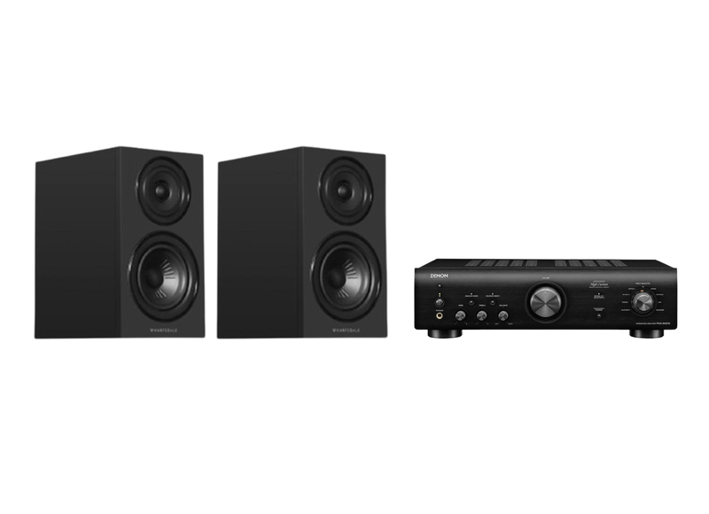 Wharfedale Diamond 12.1i Bookshelf Speakers + Denon PMA-600NE + 5m QED 42 Strand Speaker Cable