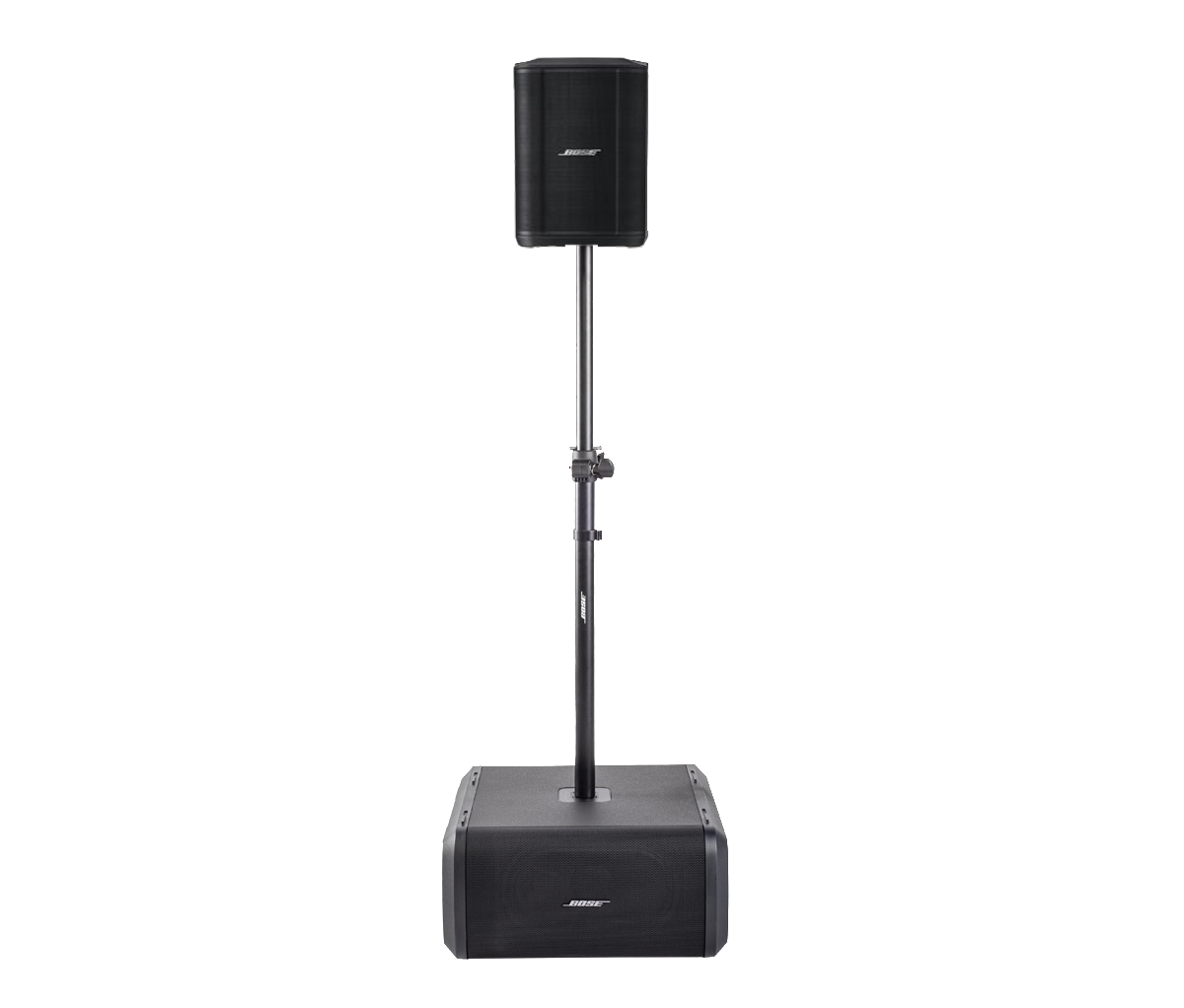 Bose S1 Pro + Adjustable Speaker Pole + Sub 1 Powered Bass Module
