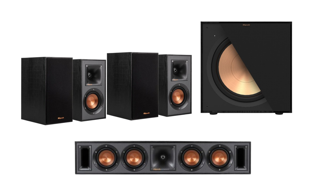 Klipsch R-41M 5.1 Home Theatre System with R-34C Centre Speaker and R-121SW Subwoofer Package