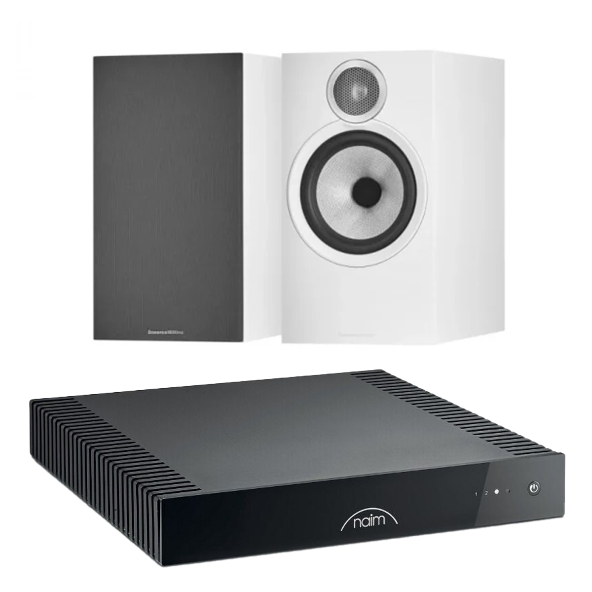 Naim Ci Uniti 102 Streaming Amplifier + Bowers & Wilkins 606 S3 Stand Mount Speakers