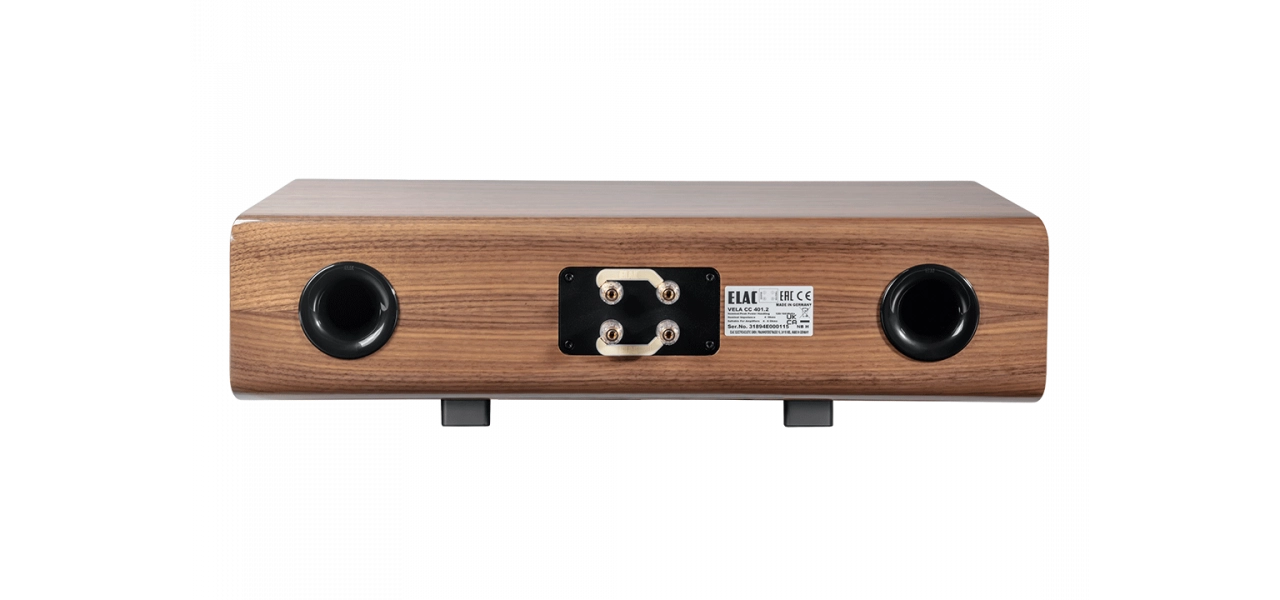 ELAC Vela CC 401.2 Center Channel Speaker – Gloss Walnut