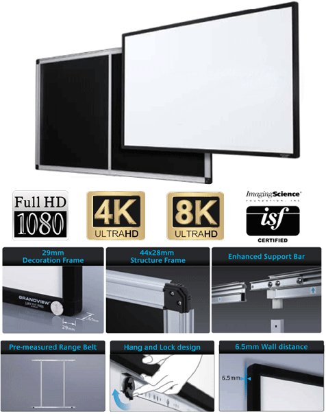 Grandview 16:9 Edge Fixed Frame Screen