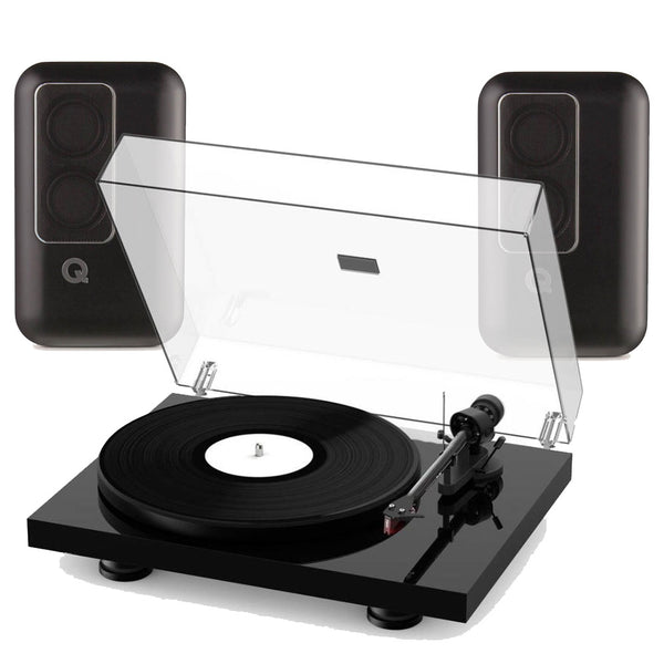 Pro-ject Debut Carbon Evo + Q Acoustic - Q Active 200 Speakers - Black Bundle
