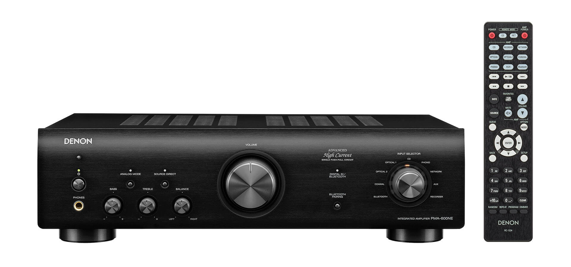 Denon PMA-600NE - Integrated Amplifier with 70W Power per Channel - Black