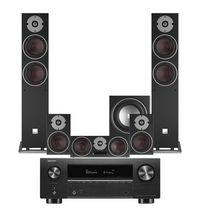 Denon AVC-X3800H 9.2 Channel 8K AV Amplifier + Dali Oberon 5 - 5.1 Speaker Package - Dark Walnut