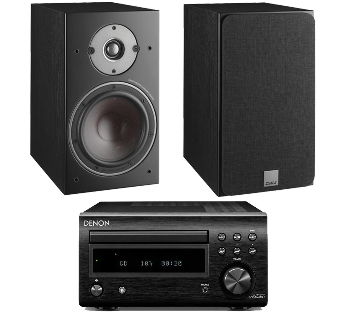 Denon RCD-M41DAB HiFi System + Dali Oberon 3 Bookshelf Speakers