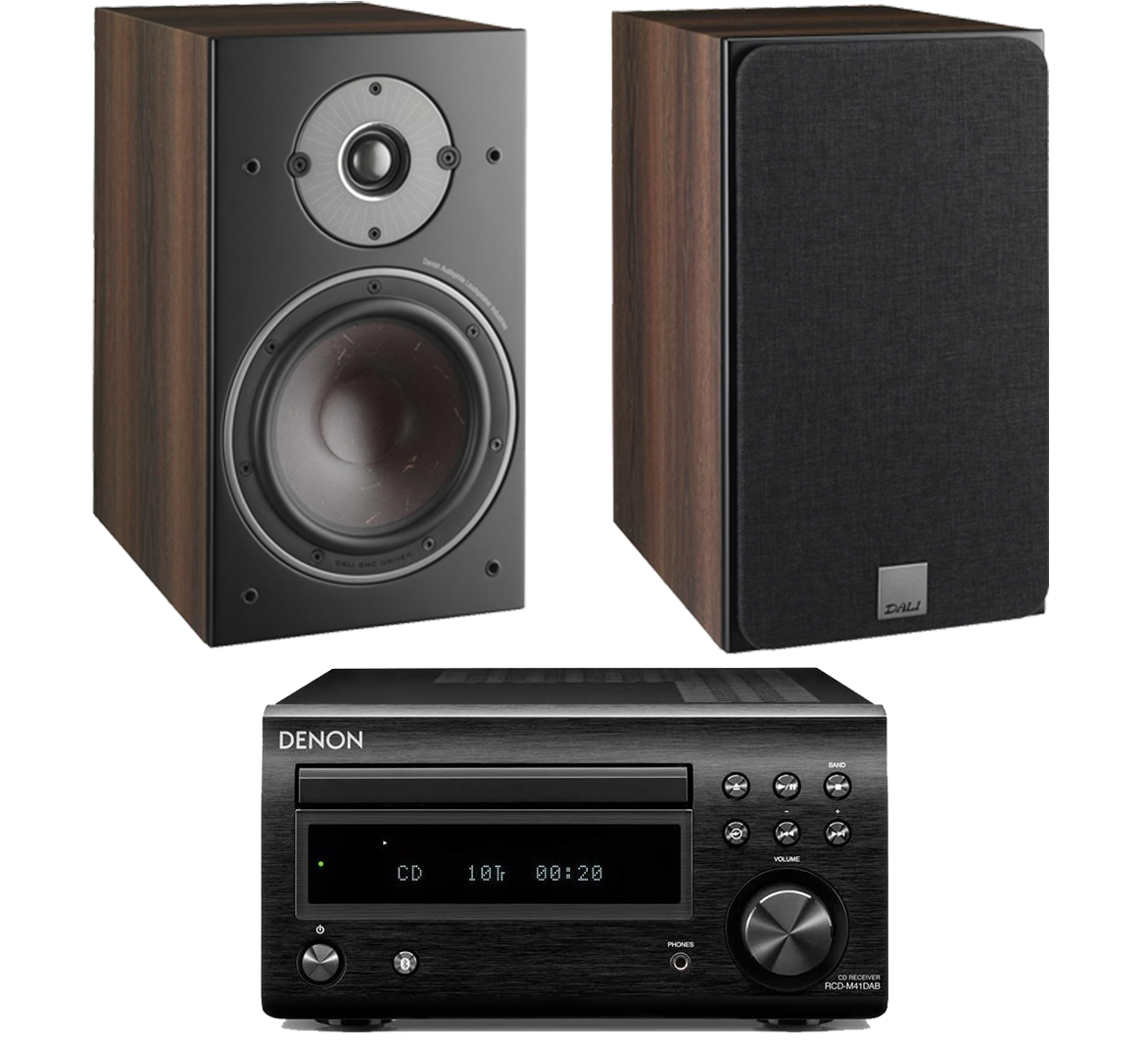 Denon RCD-M41DAB HiFi System + Dali Oberon 3 Bookshelf Speakers