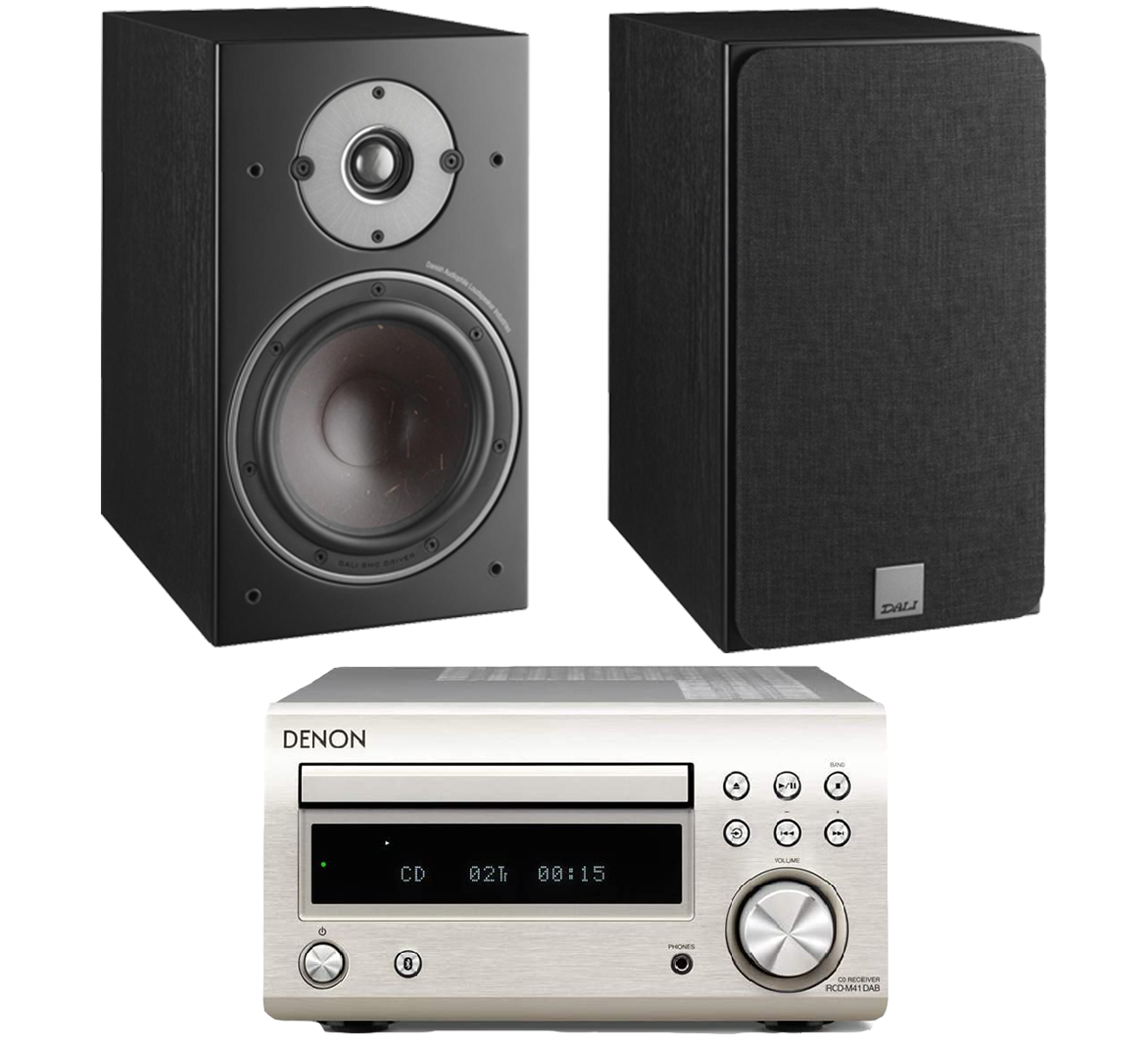Denon RCD-M41DAB HiFi System + Dali Oberon 3 Bookshelf Speakers