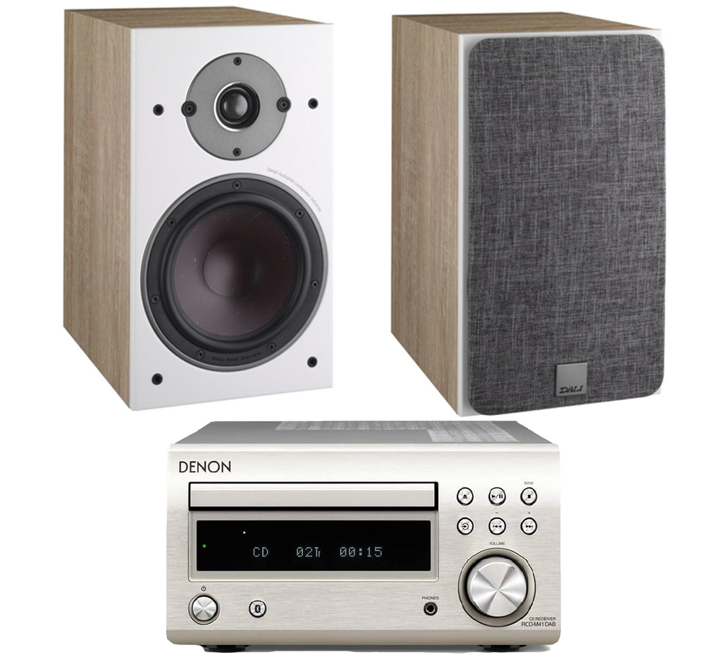Denon RCD-M41DAB HiFi System + Dali Oberon 3 Bookshelf Speakers
