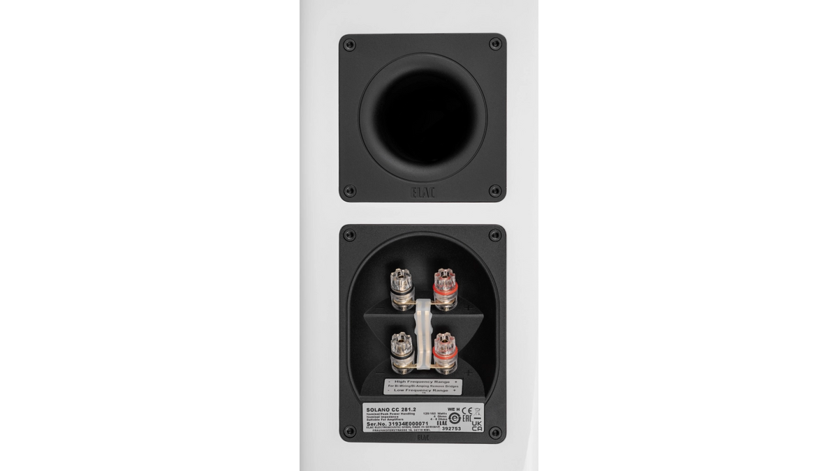 ELAC Solano CC 281.1 Center Channel Speaker – Gloss White