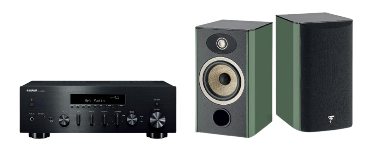 Yamaha R-N600A Network Receiver Amplifier + Focal Aria Evo X N1 Bookshelf Loudspeakers