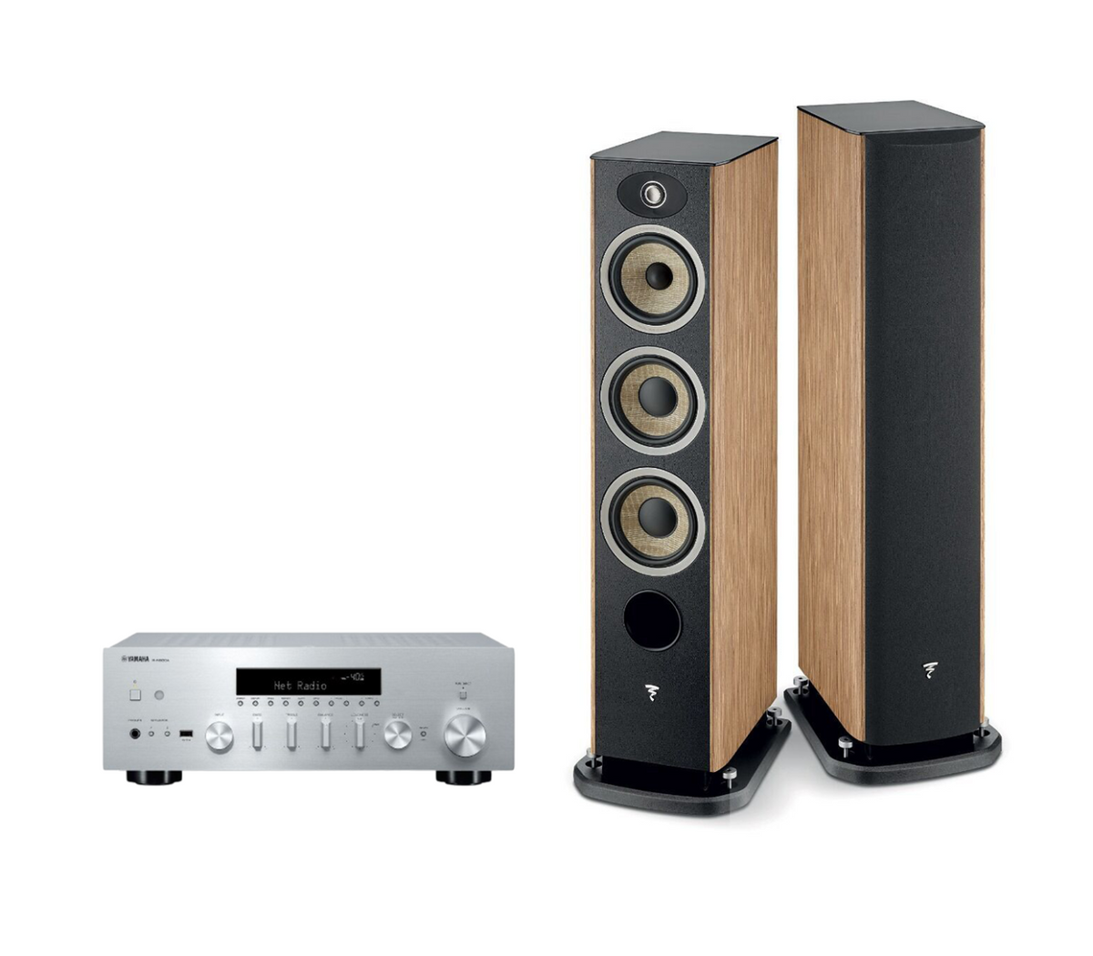 Yamaha R-N600A Network Receiver Amplifier + Focal Aria Evo X N2 Floor-Standing Speakers