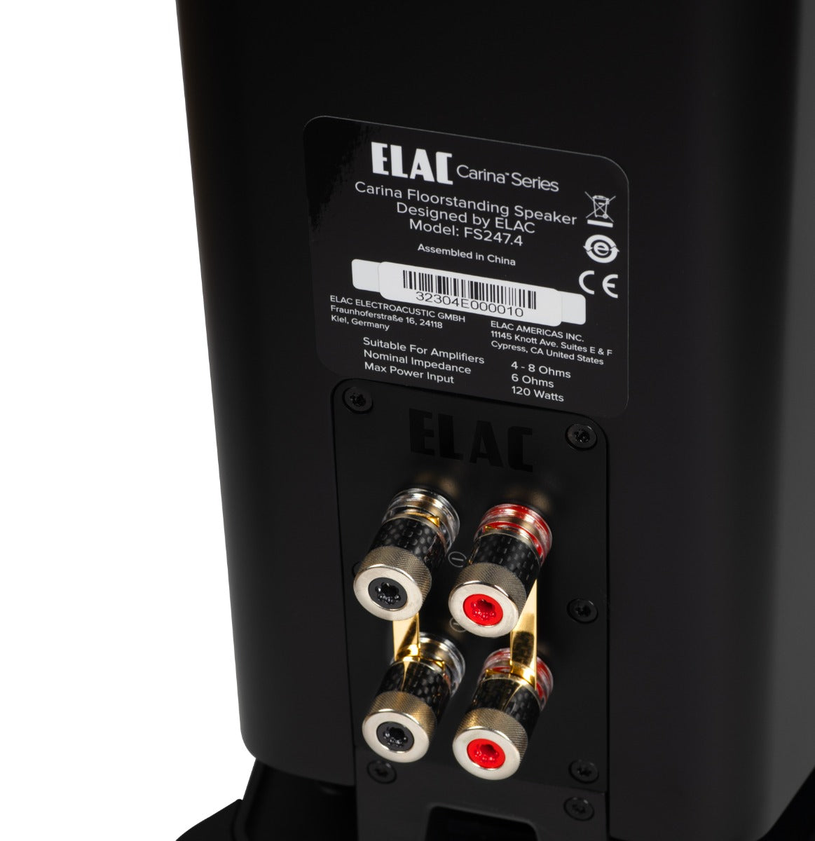 ELAC Carina FS 247.4 Floorstanding Speakers – Satin Black
