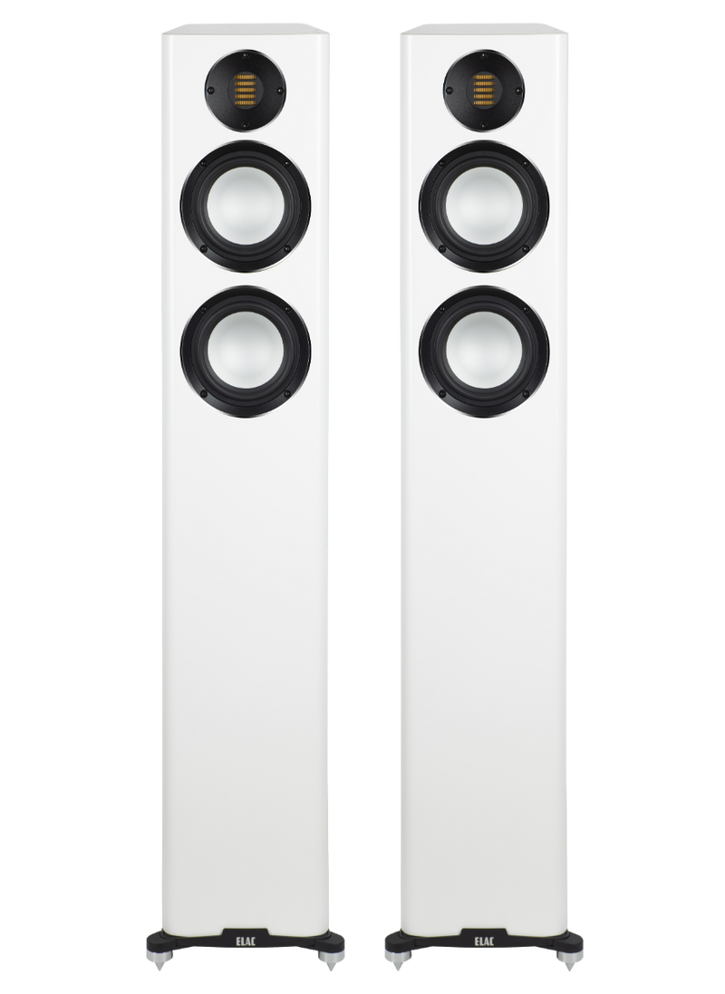 ELAC Carina FS 247.4 Floorstanding Speakers – Satin White