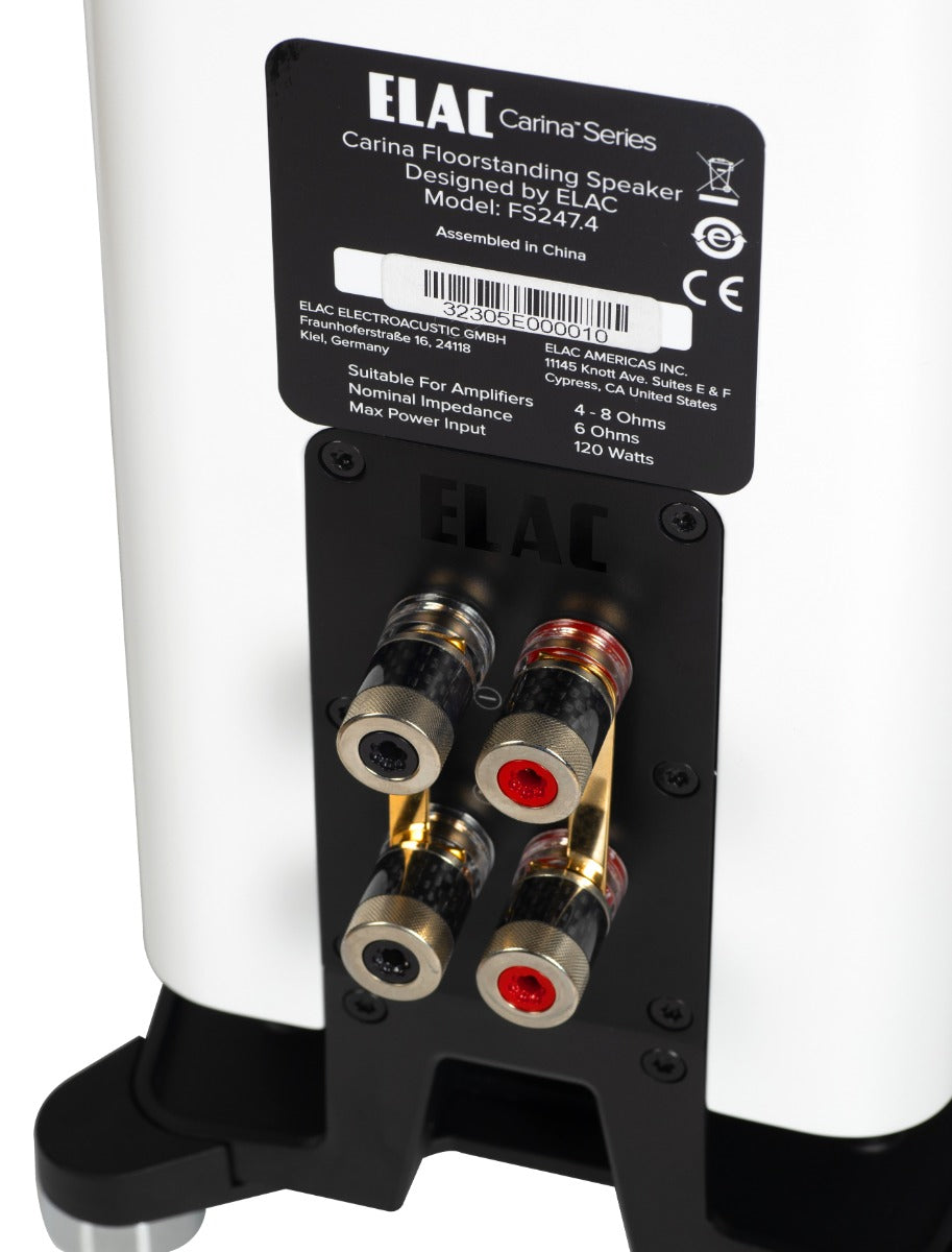 ELAC Carina FS 247.4 Floorstanding Speakers – Satin White