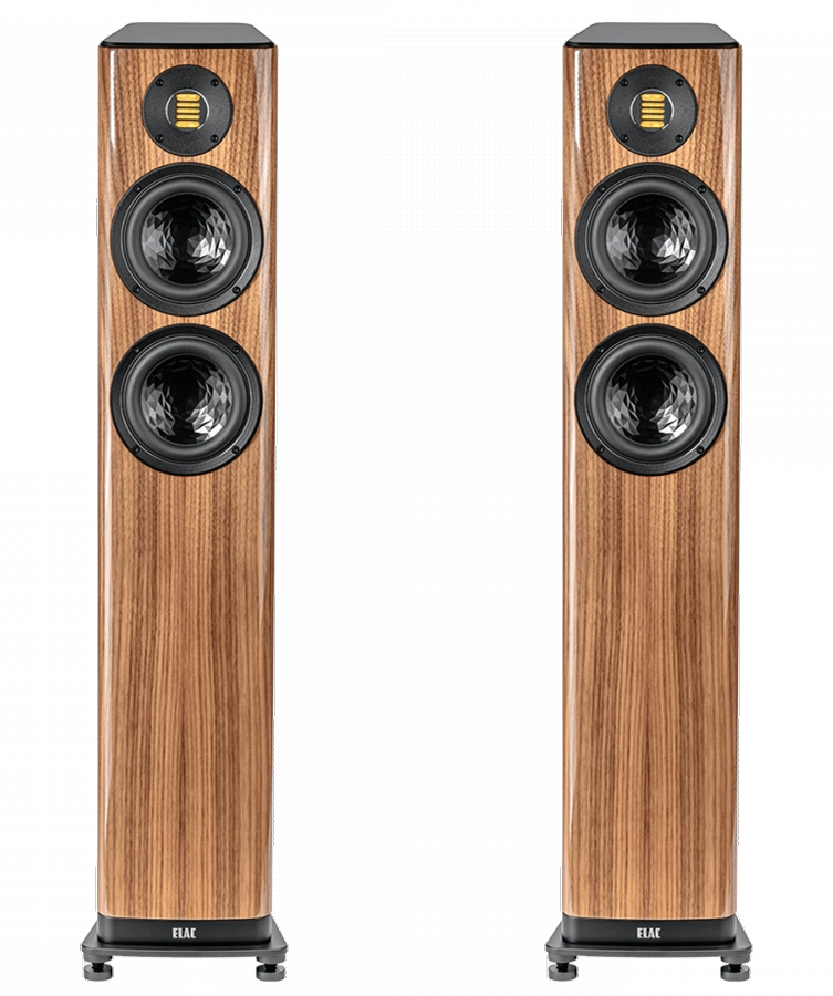 ELAC Vela FS 407.2 Floorstanding Speakers – Gloss Walnut