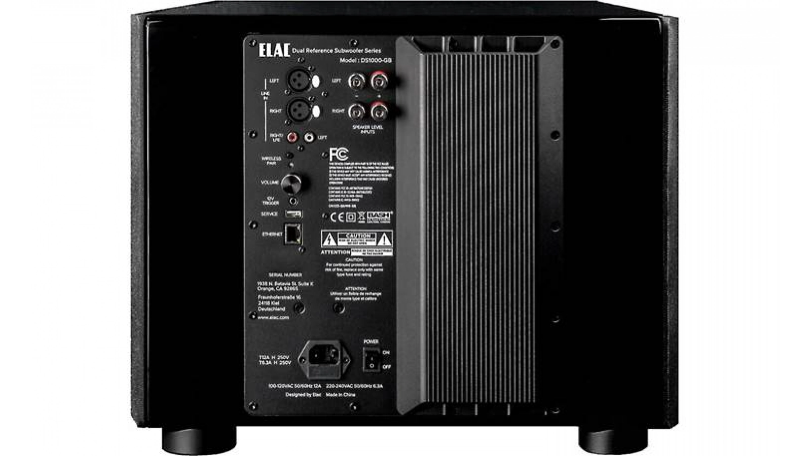 ELAC Varro DS1000-GB 10" Dual Reference Powered Subwoofer - Gloss Black