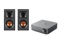 WiiM Amp Amplifier + Klipsch R-41M Speakers Package with 5 metres Classic 79 Strand