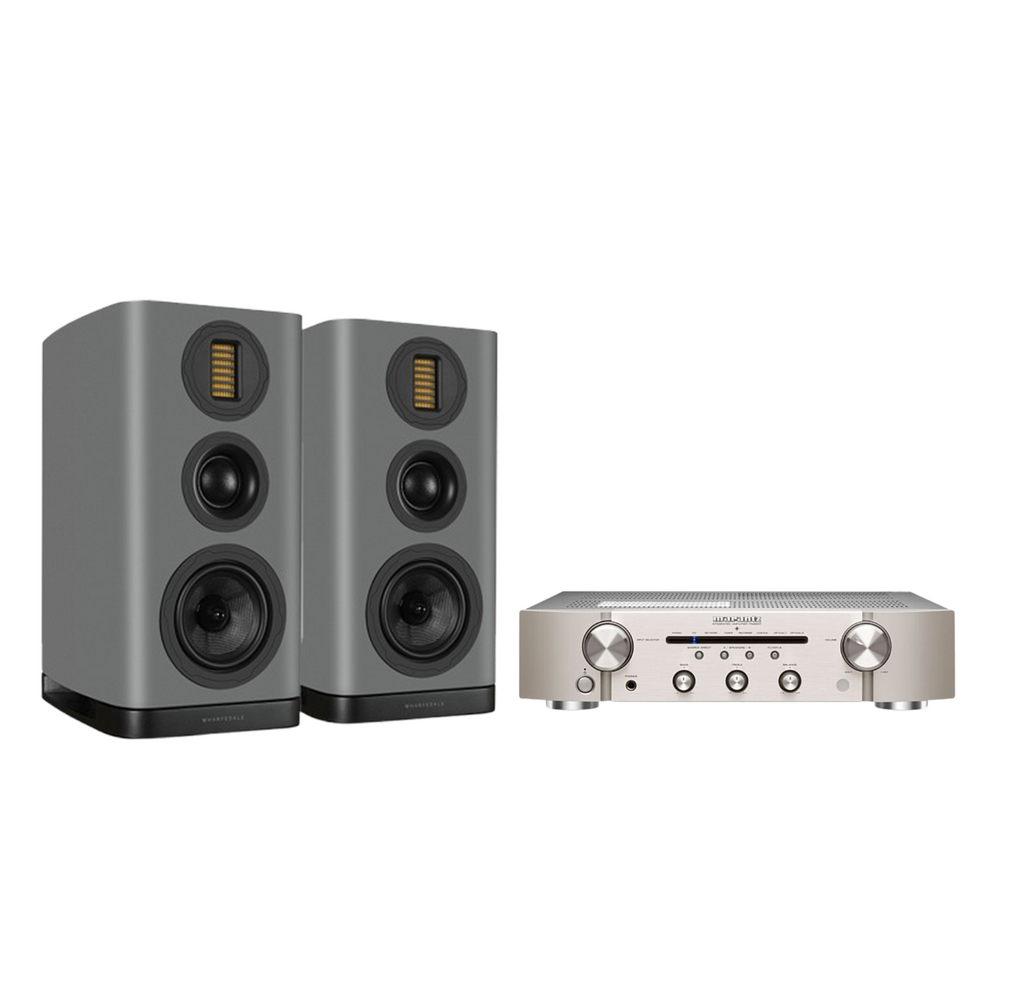 Marantz PM6007 Integrated Amplifier with Wharfedale Evo 5.2 Bookshelf Speakers