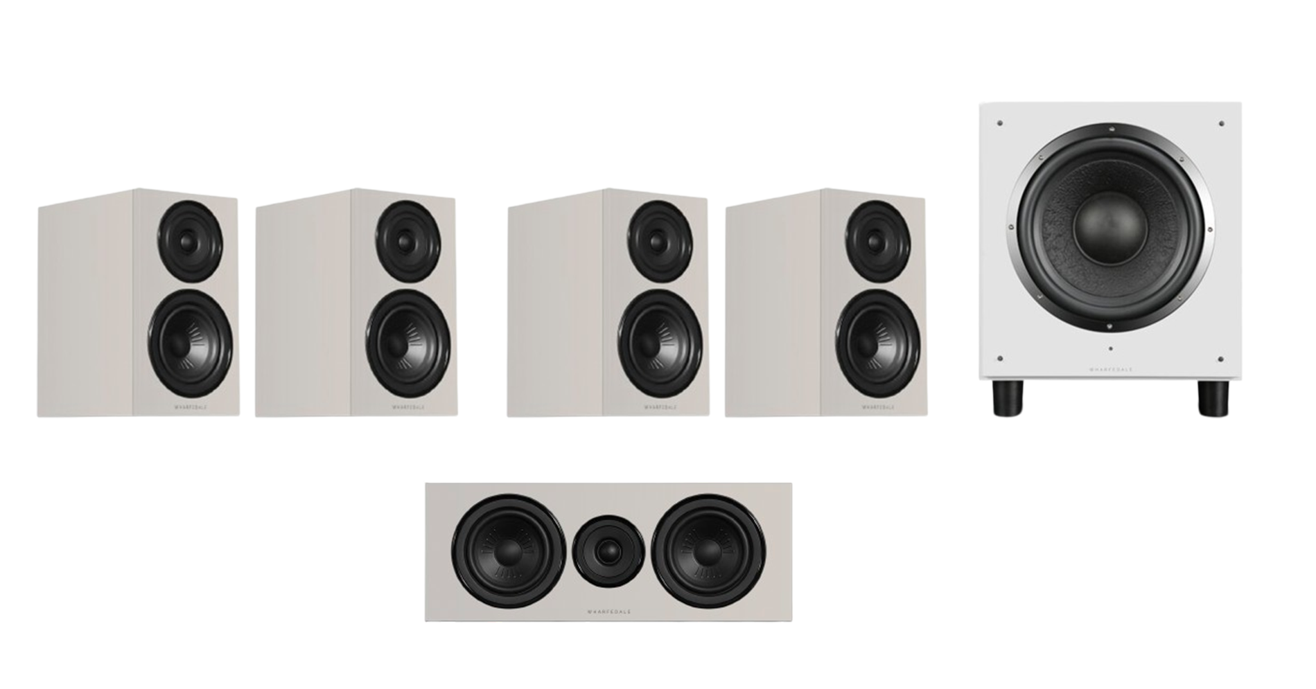 Wharfedale Diamond 12.1i HCP 5.1 Home Cinema Pack - Grey with SW-10 Subwoofer