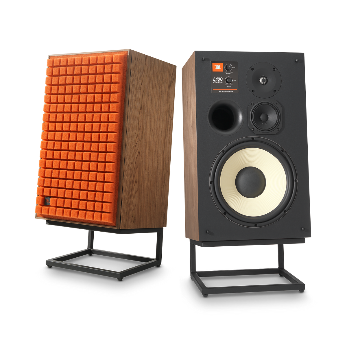 JBL L100 Classic - 12” 3-way Bookshelf Loudspeaker (Pair) - Orange