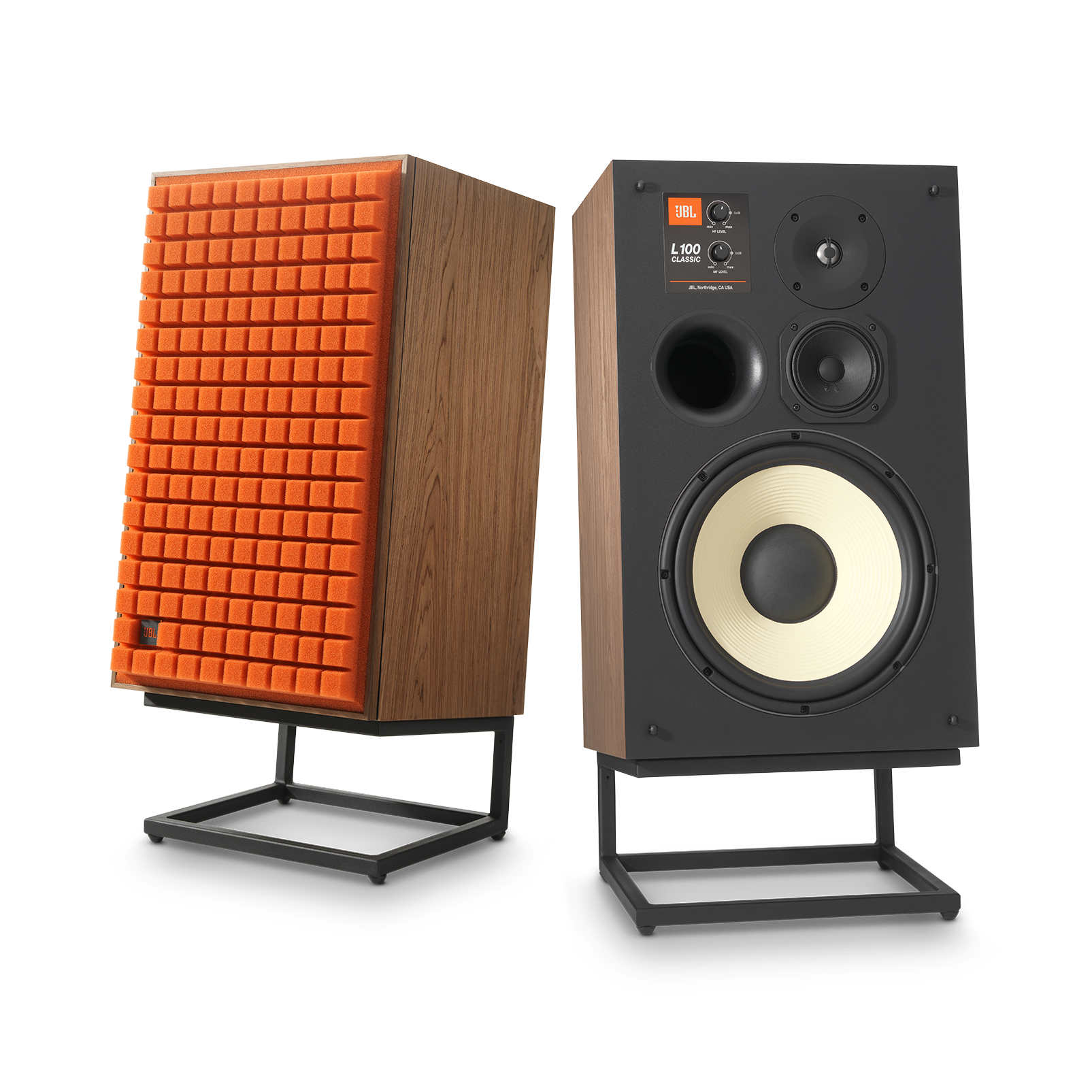 JBL L100 Classic - 12” 3-way Bookshelf Loudspeaker (Pair) - Orange
