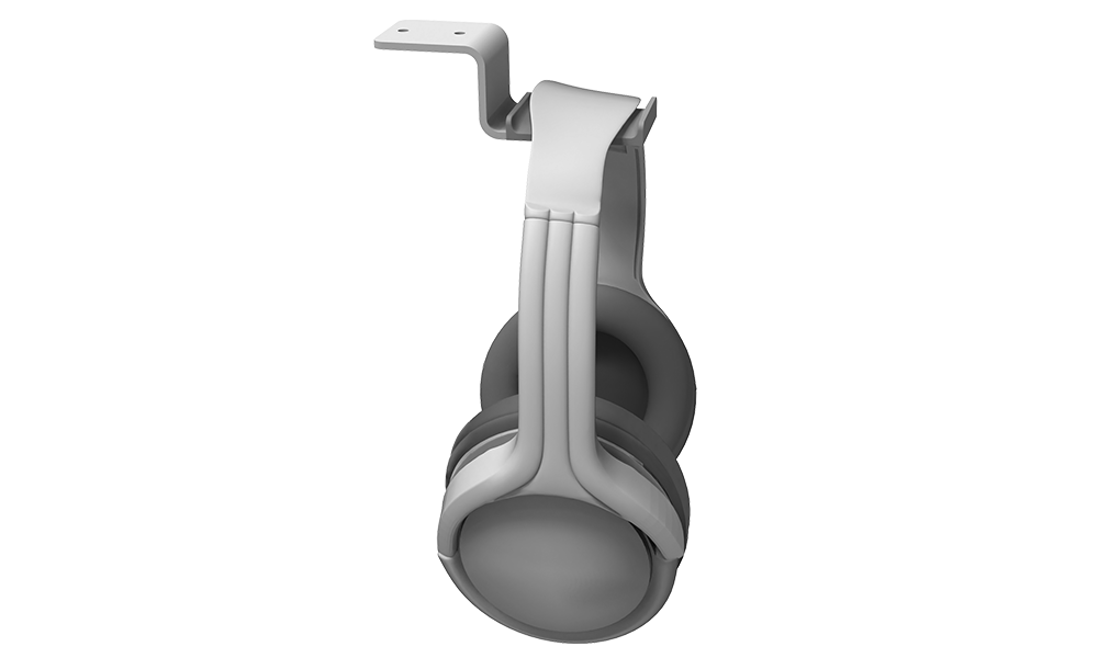 Kanto H/H - Under Desk Headphone Hook / Hanger - White