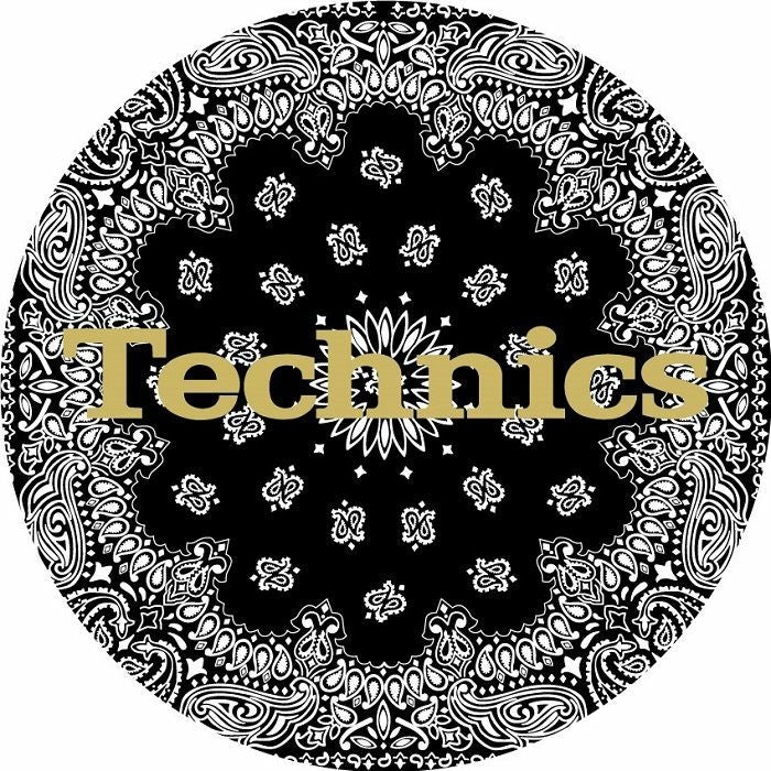 Technics Bandana 1 Slipmats - Black  Antistatic Slipmats for Turntables (Pair)