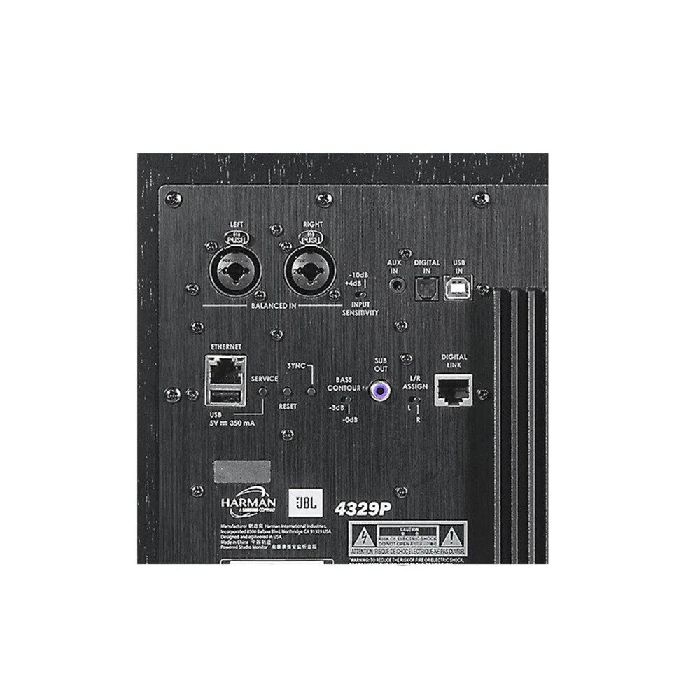 JBL 4329P Studio Monitor Powered Loudspeaker System - Walnut