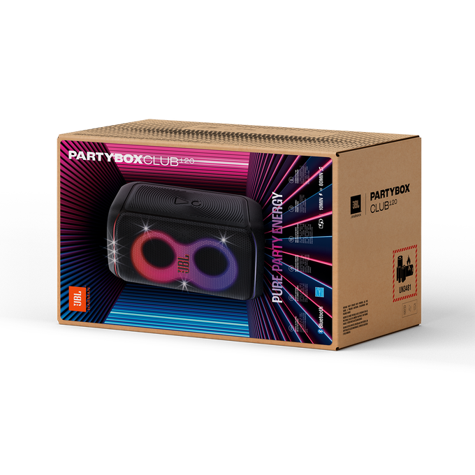 JBL PartyBox Club 120 - Portable Bluetooth Party Speaker with Lights – Black