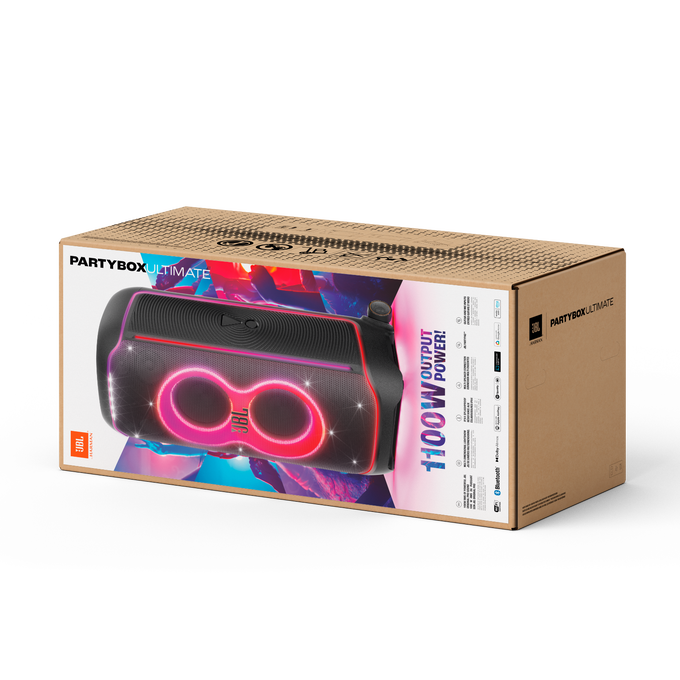 JBL PartyBox Ultimate Party Speaker Wi-Fi and Bluetooth Connectivity, IPX4 Splashproof with Built-In Lights