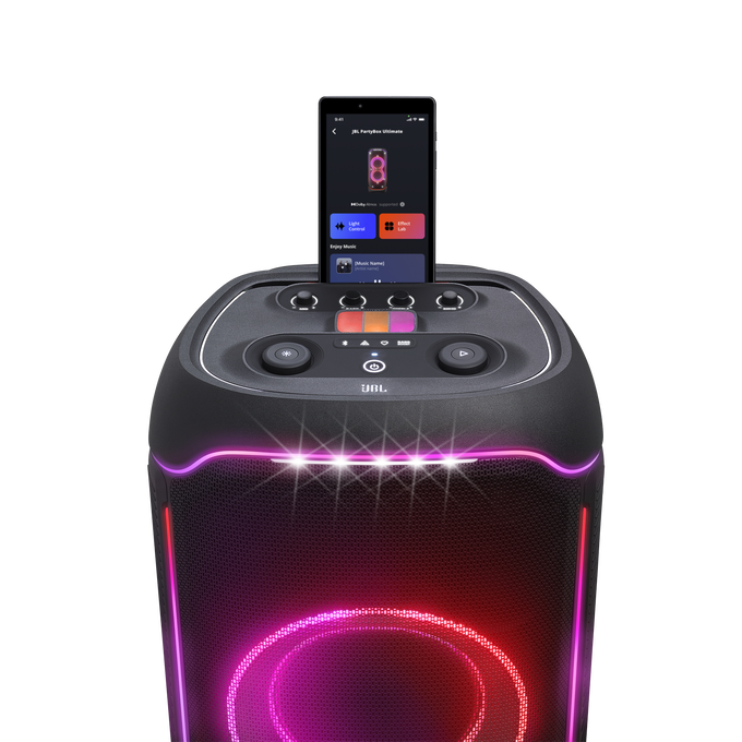 JBL PartyBox Ultimate Party Speaker Wi-Fi and Bluetooth Connectivity, IPX4 Splashproof with Built-In Lights