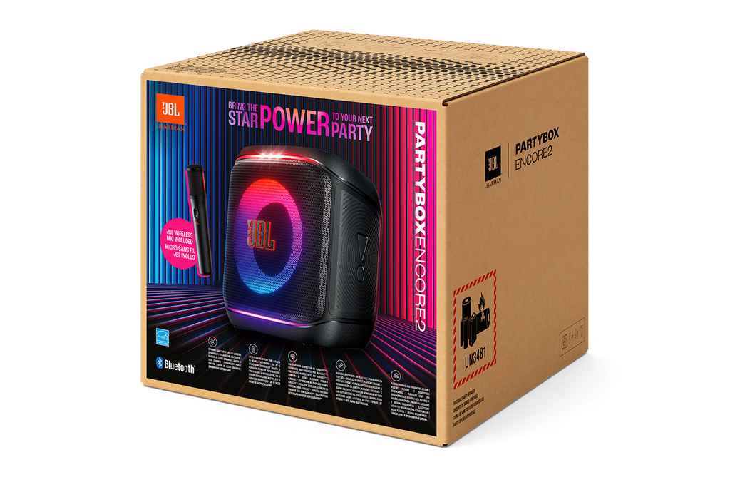 JBL PartyBox Encore 2 – Compact Portable Battery Powered Party Speaker with Mic - EX DEMO